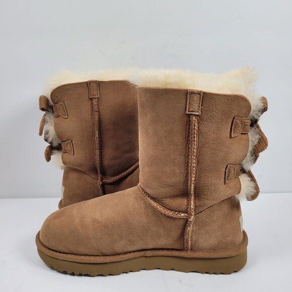 UGG Bailey Bow Corduroy Women's Brown Suede Boots S/N1094312 US Size 7 - Picture 6 of 12